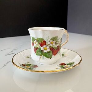 Ripe Strawberry Cup & Saucer by Hammersley